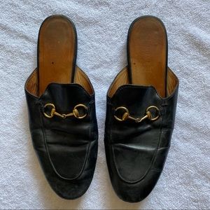 Gucci Princetown Black Leather Mules